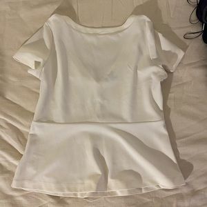 White Ann Taylor Peplum shirt. EUC